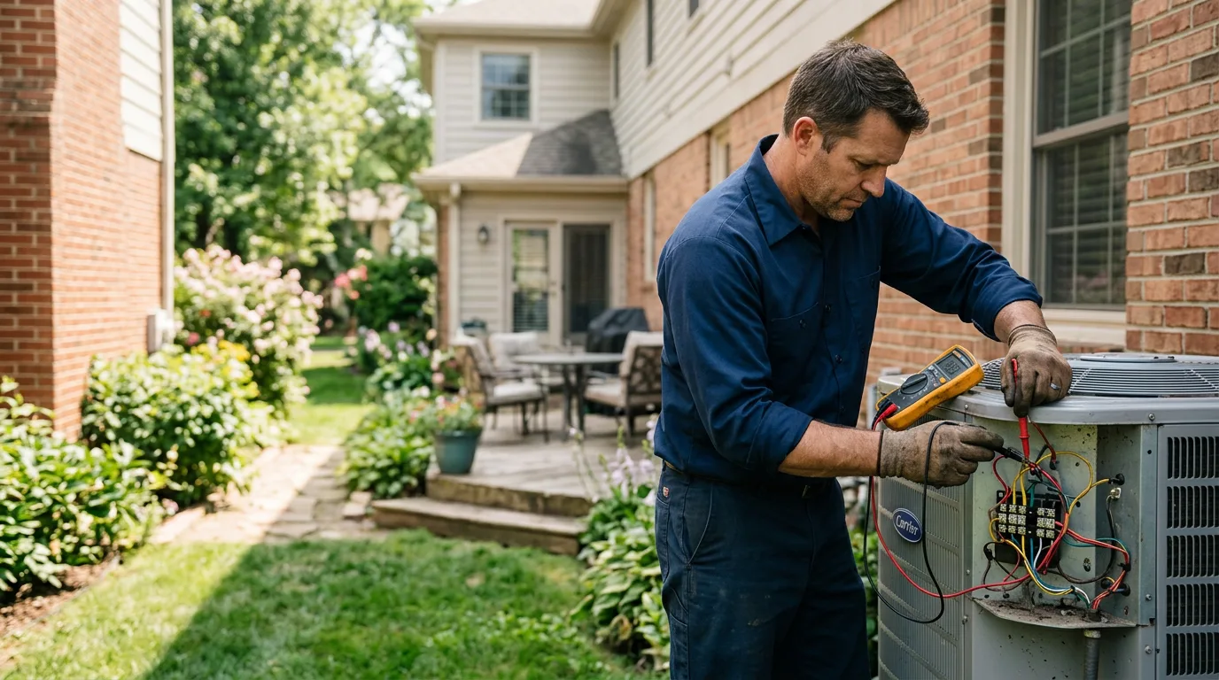 HVAC technician working near Columbia, IL
